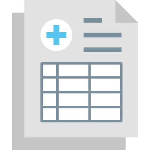 informe médico icono gratis