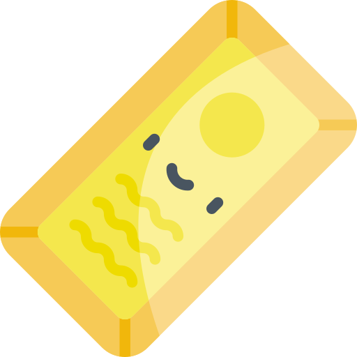 Gold bar Kawaii Flat icon