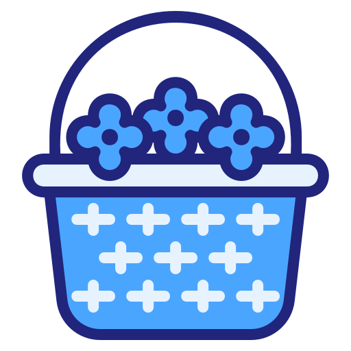 canasta de flores icono gratis