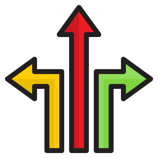 Direction srip Lineal Color icon