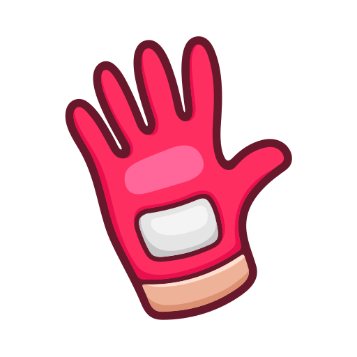 guante de mano gratis sticker