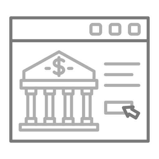 Internet Banking Generic Grey Icon