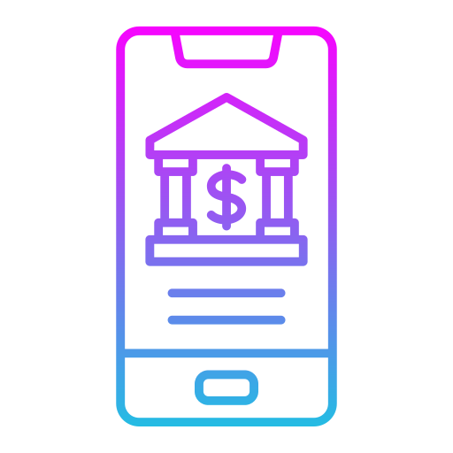 Mobile banking Generic Gradient icon