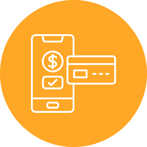 Smartphone payment free icon