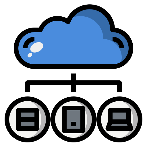 red en la nube icono gratis