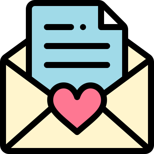 Love letter Detailed Rounded Lineal color icon