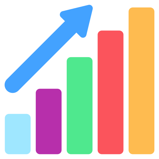 Growth chart - free icon