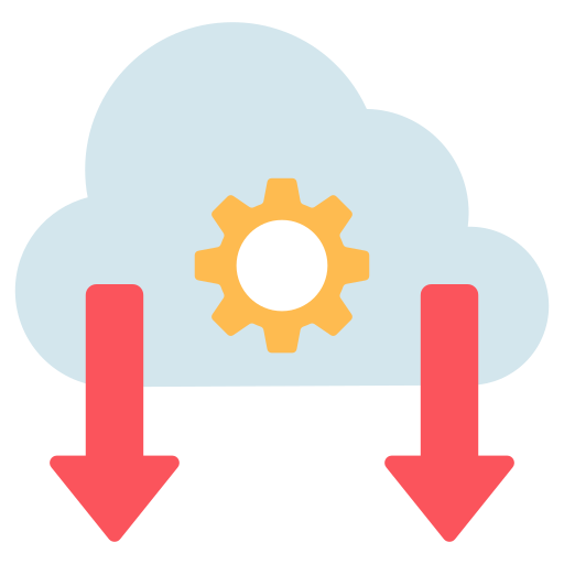 descarga en la nube icono gratis