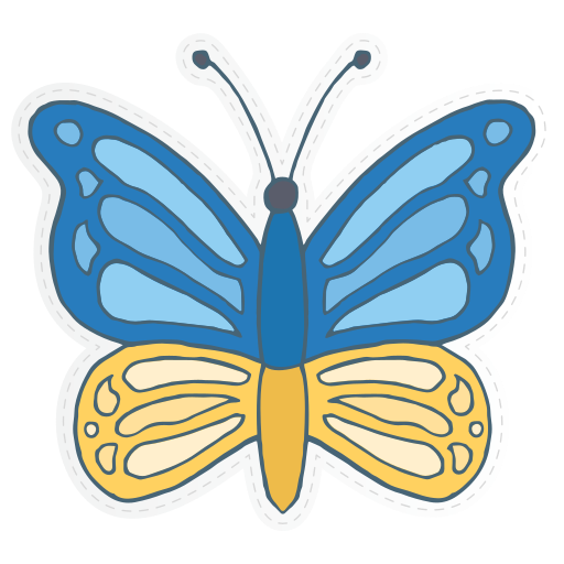 Butterfly free sticker Butterfly free sticker