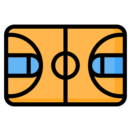 cancha de baloncesto icono gratis