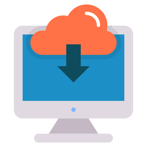 descarga en la nube icono gratis