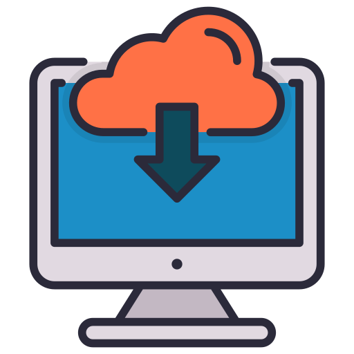 descarga en la nube icono gratis