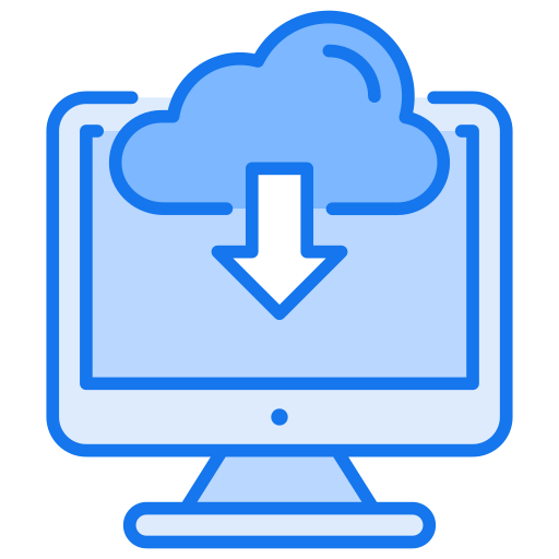 descarga en la nube icono gratis