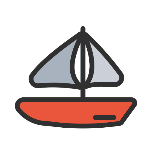 Sailboat Generic Outline Color icon