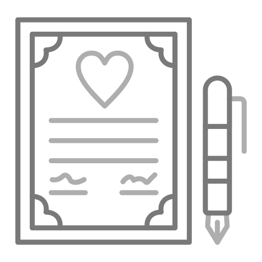 contrato de casamento grátis ícone