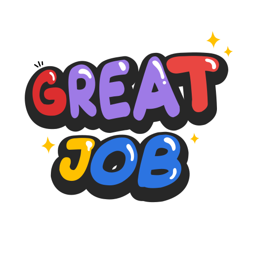Great job stickers pack Royalty Free Vector Image