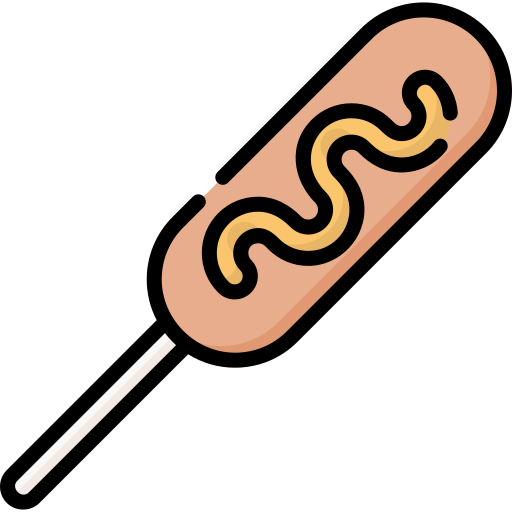 Corn dog Special Lineal color icon