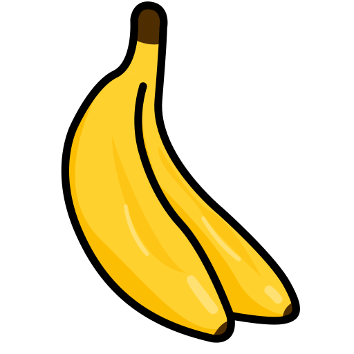 Banana Generic Outline Color icon