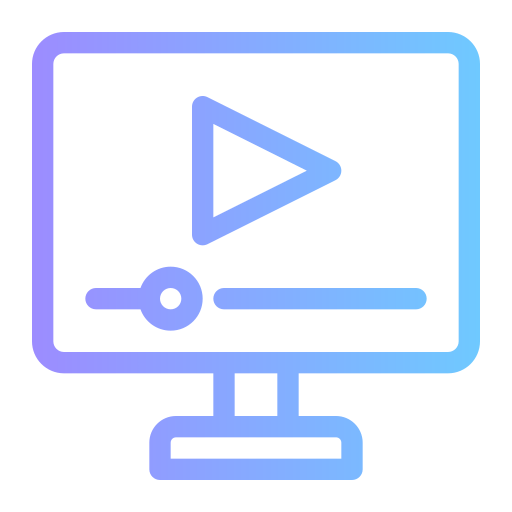 video lección icono gratis