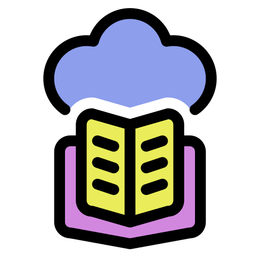 biblioteca en la nube icono gratis