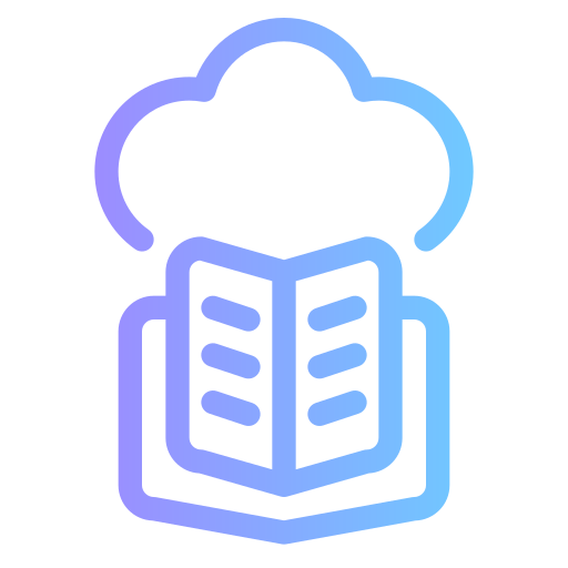 biblioteca en la nube icono gratis