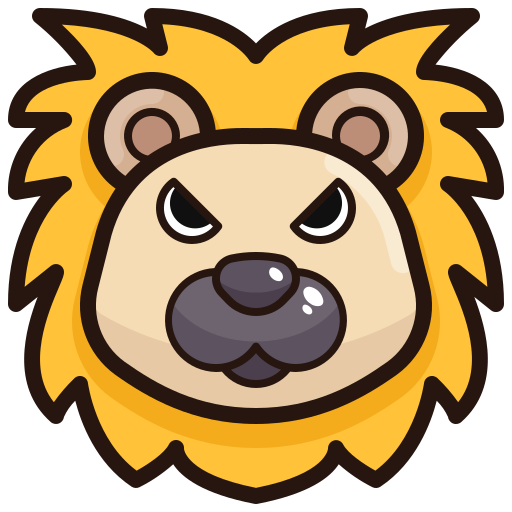 Lion Generic Outline Color icon