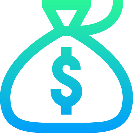 Money bag Super Basic Straight Gradient icon