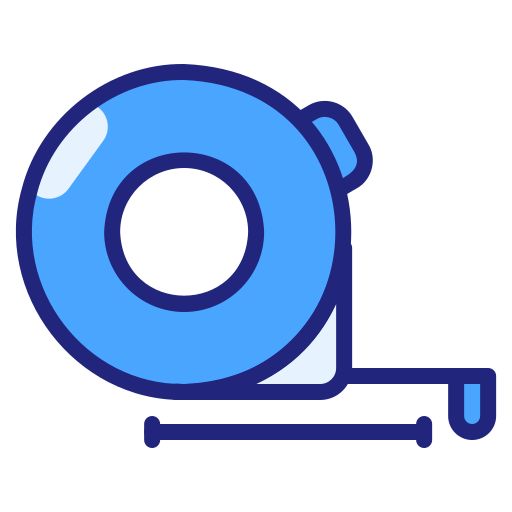 Tape measure Generic Blue icon