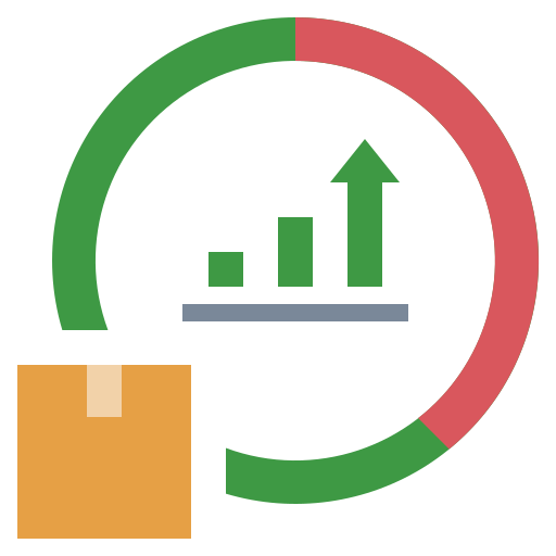 cuota de mercado icono gratis