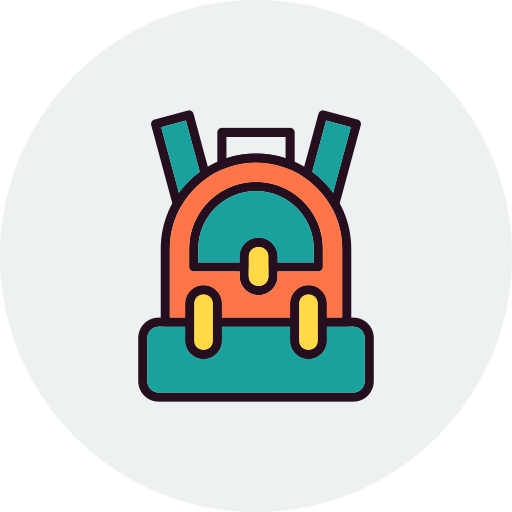 bolsa para la escuela icono gratis