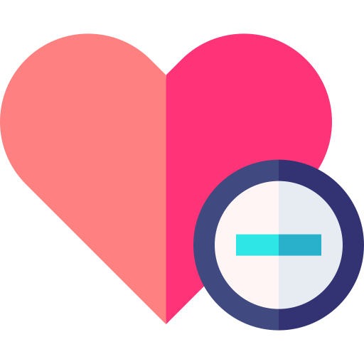 Heart Basic Straight Flat icon