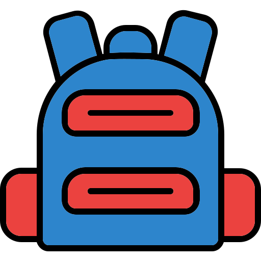 bolsa para la escuela icono gratis