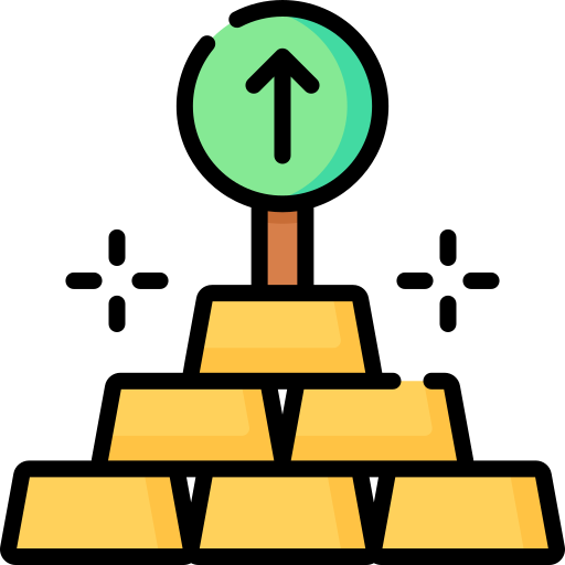 lingotes de oro icono gratis