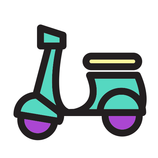 Vespa scooter Generic Outline Color icon