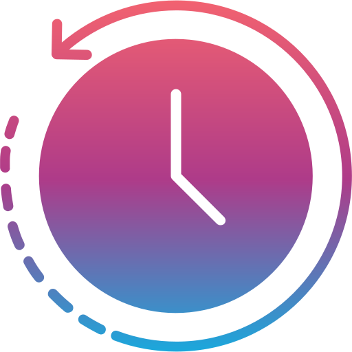 atrás en el tiempo icono gratis