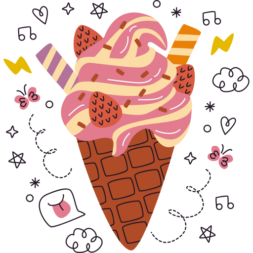 cucurucho de helado gratis sticker