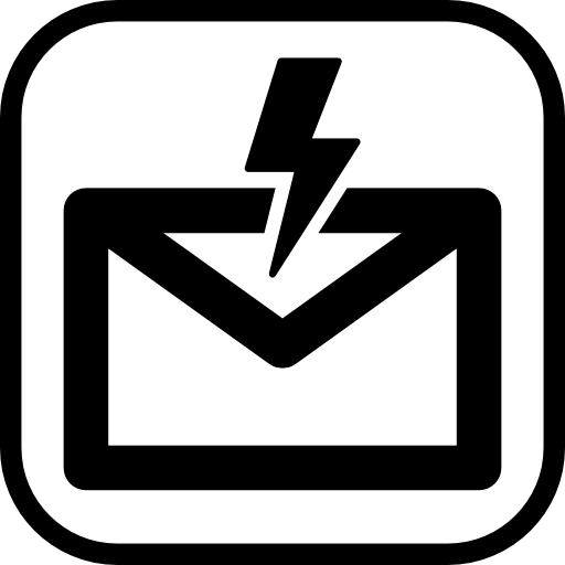 nuevo correo electrónico con señal luminosa icono gratis