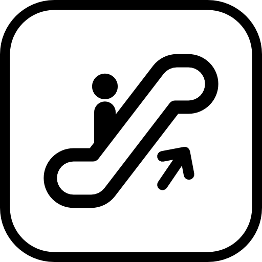 Mechanical stairs free icon