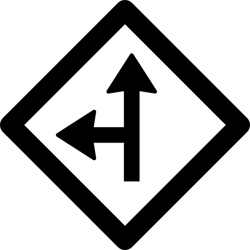 Left side road icon