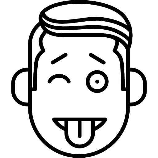 cara de niño juguetón icono gratis