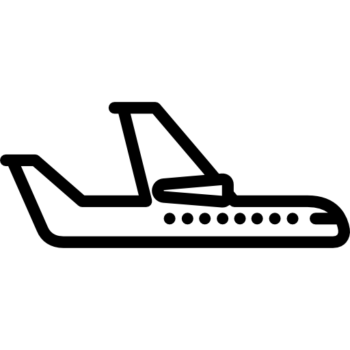 avión de pasajeros volador icono gratis