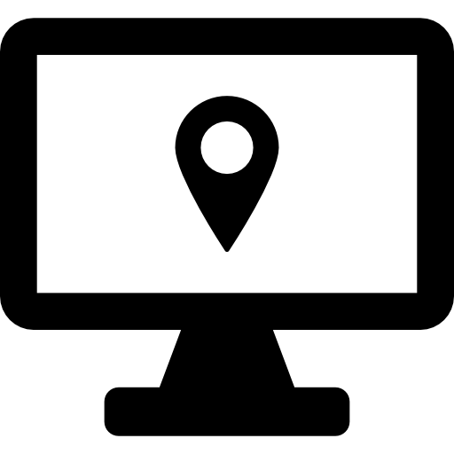 monitor de ubicación icono gratis