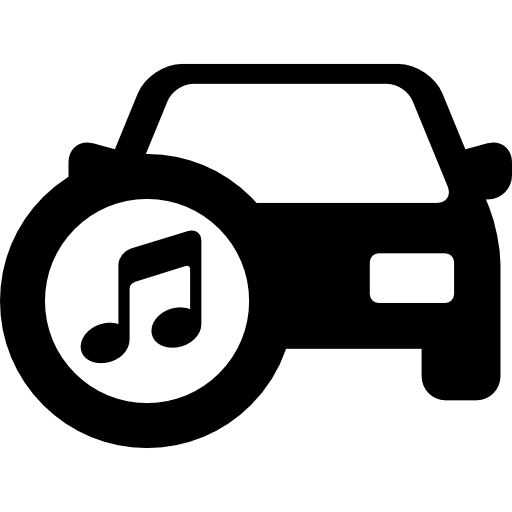 Auto mit musik - Kostenlose transport Icons