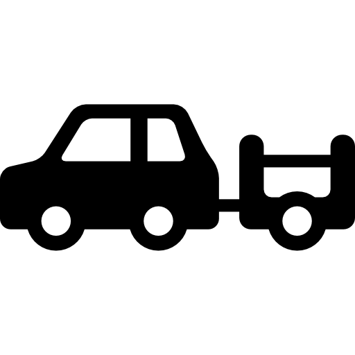 Auto Anhänger Einfache Symbol Auf Weißem Hintergrund. Lizenzfrei