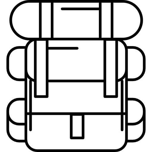 mochila de escalada icono gratis