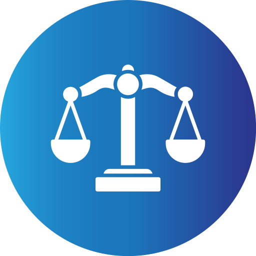 Justice scale Generic Blue icon