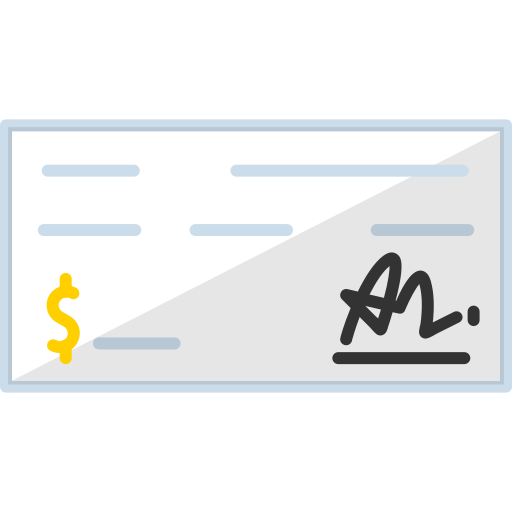 cheque bancario icono gratis