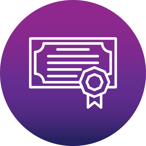 Certificate Generic Flat Gradient icon