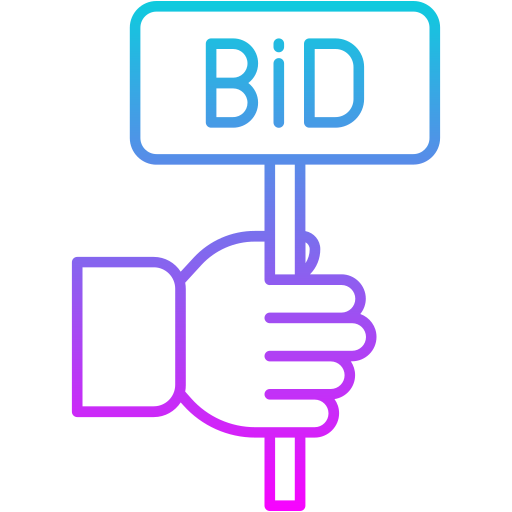 subasta icono gratis