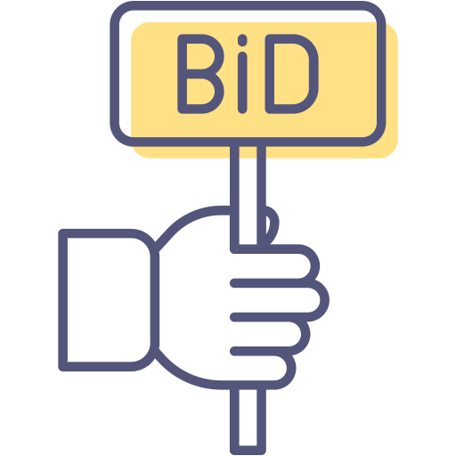 subasta icono gratis